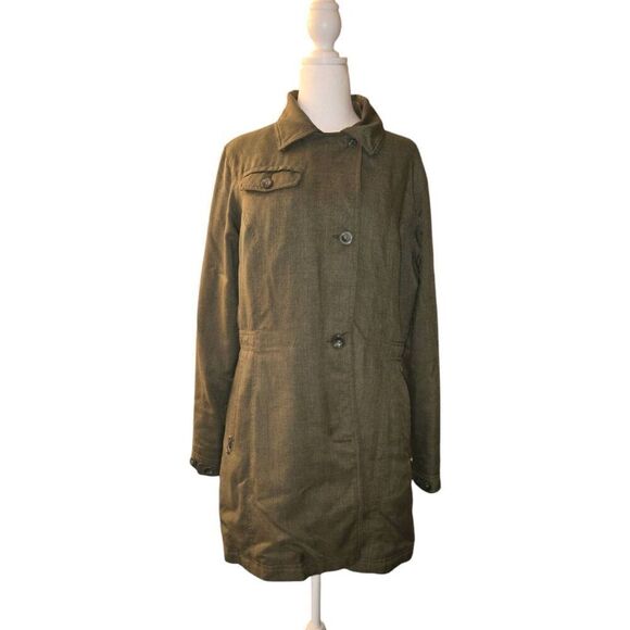 The North Face Primaloft Women's Size Large Olive Green Military Style Jacket - Picture 1 of 12